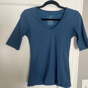 Klassy Network Blue Short Sleeve V-Neck Tee